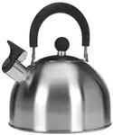 Excellent Houseware-Clasico Teekanne, Edelstahl, 19x12 cm, silber/schwarz -