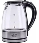 Adler AD 1225 Wasserkocher transparent - Schwarz/Silber/Transparent