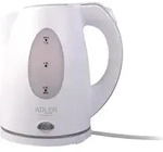 Adler AD1207, 1,5 l, 2000 W, Wei&szlig;, Wasserstandsanzeige, Drahtlos, Filterung - Wei&szlig;