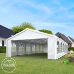 TOOLPORT Hochwertiges Partyzelt 5x12 m Pavillon Zelt PE Plane 450 N Gartenzelt