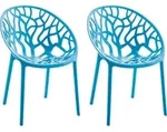 CLP 2er Set Gartenst&uuml;hle Hope mit Lehne stapelbar wetterfest UV-best&auml;ndig bis 150