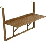 DEGAMO Balkonh&auml;ngetisch Balkontisch H&auml;ngetisch 120x40cm klappbar, Akazie...