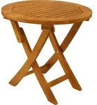 DEGAMO Beistelltisch SAIGON klappbar 48cm rund, H&ouml;he 45cm, Holz Eukalyptus...