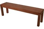 DEGAMO Gartenbank Hockerbank Sitzbank ohne Lehne BRASILIA 3-sitzer 150cm, Holz