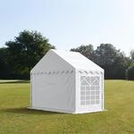 TOOLPORT Partyzelt Festzelt 3x3 m Garten-Pavillon PVC Plane 700 N in wei&szlig;