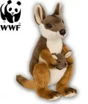 WWF Pl&uuml;schtier K&auml;nguru mit Baby (19cm) lebensecht Kuscheltier Stofftier Kangaroo