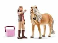 Schleich Pferdepflegerin mit Island Pony Stute; 41431
