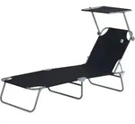 Outsunny Sonnenliege Gartenliege Relaxliege Dreibeinliege Liege Klappbar...
