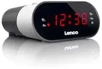 Lenco CR-07 White - FM-Radiowecker mit Sleeptimer und doppeltem Alarm - Wei&szlig; -