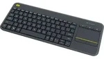 Logitech K400 Plus, Mini, Kabellos, RF Wireless, QWERTY, Schwarz - Schwarz