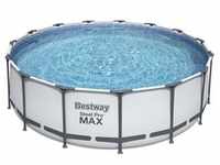 Steel Pro MaxTM Frame Pool Komplett-Set, rund, mit Filterpumpe, Sicherheitsleiter &