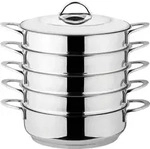 30cm Dampfkocher Dampfkochtopf Mantowarka mit Deckel aus Edelstahl Manty-Kocher