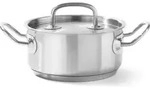 HENDI Bratentopf m/Deckel Edelstahl 160x75 mm 1,5 l Kitchen Line - Schwarz