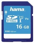 Hama 00124134, 16 GB, SDHC, Klasse 10, UHS-I, 80 MB/s, Class 1 (U1)