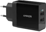 Anker 24W 2-Port USB Wandladeger&auml;t Schwarz - Schwarz