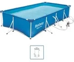 Bestway Steel Pro 56424 Aufstellpool Gerahmter Pool Rechteckig 5700 l Blau - Blau