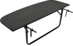 DEGAMO Balkontisch H&auml;ngetisch Balkonh&auml;ngetisch 120x40cm Metall Rattan schwarz -