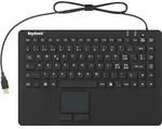 KeySonic KSK-5230 IN (CH) Industrie Tastatur, USB, Touchpad, schwarz, 2 Maustasten,