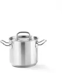 HENDI Gem&uuml;setopf m/Deckel Edelstahl 160x140 mm 2,8 l Kitchen Line - Schwarz