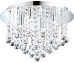 Eglo BAD Deckenleuchte steel, chrome / crystal, clear - Silber/Transparent