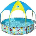 Bestway Steel ProTM Frame Pool mit Sonnenschutzdach, rund, 244x51cm, 56432 -