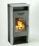 WAMSLER W20001018051, Wamsler Kaminofen | Yara Naturstein - Stahl grau| 8 kW,