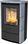 Fireplace K3110, Fireplace Meltemi Dauerbrandofen Stahl Schwarz | Speckstein,