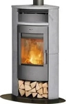 Fireplace Malta Eckkaminofen Stahl Schwarz | Speckstein