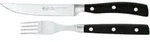 R&Ouml;SLE Steakbesteck Set 4 tlg. scharf in Holzkiste 25146 - Silber