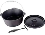 El Fuego Gusseisen-Grilltopf Dutch Oven &Oslash; 29,7 x 10 cm, 5,6 Liter, mit 3