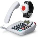 MaxCom KX481SOS: Hausnotruf Telefon mit Notrufarmband; schnurgebundenes