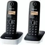 Panasonic KX-TG1612FRW Schnurlostelefon, Rufnummernanzeige, 15h Sprechzeit, 7 Tage