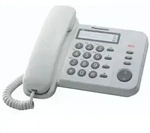 Panasonic KX-TS520EX1W, 50 Eintragungen, Wei&szlig; - Wei&szlig;