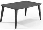 Keter Gartentisch Lima, graphit, rechteckig, bis zu 6 Personen, Kunststoff, 157 x 97