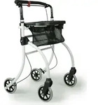Drive Medical Indoor Rollator ROOMBA, leicht, wendig mit Tablett und Tasche - Wei&szlig;