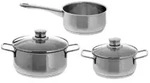 WMF Kochgeschirr-Set 3-teilig Diadem Plus, 730299990 - Silber