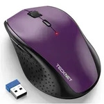 TECKNET Kabellose Maus, 4800 DPI 2.4G Funkmaus mit USB Empf&auml;nger, 30 Monate