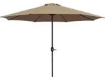 DEGAMO Marktschirm Kurbelschirm Sonnenschirm Aluminium 300cm taupefarben, mit Kurbel,