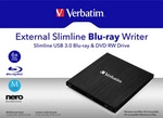 VERBATIM 43890 Slimline Blu-Ray Brenner