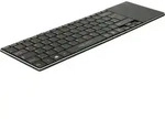 Delock Smart TV - Tastatur - mit Touchpad - kabellos - 2.4 GHz - Deutsch - Schwarz -
