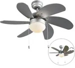 QAZQA - Modern Deckenventilator mit beleuchtung stahl I nickel matt mit...