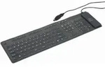 Gembird KB-109F-B Flexible Tastatur, USB + PS/2-Kombination, schwarze Farbe,