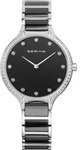 BERING Ceramic Damenuhr silber/schwarz 30434-742 - Schwarz