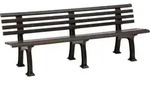 Gartenbank JUIST 4-Sitzer L&auml;nge 2000 mm, braun - Braun
