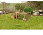 Kerbl Pet Pet Freigehege mit Ausbruchsperre, 220x115x75 cm, - Silber