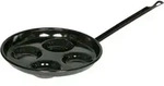 RIESS 0294-022 Augenpfanne &Oslash; 26 cm, Emaille, schwarz / Spiegeleipfanne - Schwarz