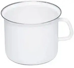 Riess Hoher Topf mit Chromrand &Oslash;16cm 2 Liter Classic Weiss - Wei&szlig;