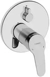 Hansa Badarmatur Hansamix Chrom, UP-Wannen-Einhebelmischer Fertigmontageset - Silber