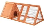 Wiltec Hasenstall in Dreiecksform, 118 x 50 x 45 cm, Kaninchenstall mit...