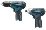Makita LCT204J, Kabelloser Schlagbohrschrauber, Lithium-Ion (Li-Ion), 10,8 V, 2